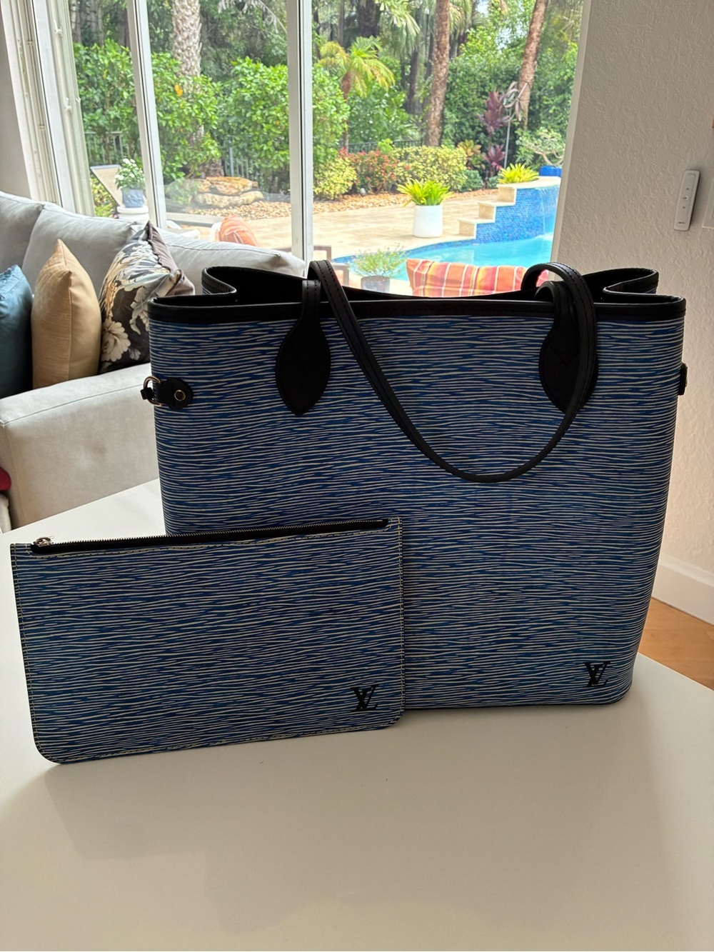 Rare & Stunning Louis Vuitton Epi Denim Neverfull MM – Like New!